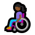 👩🏾‍🦽 woman in manual wheelchair: medium-dark skin tone display on Windows